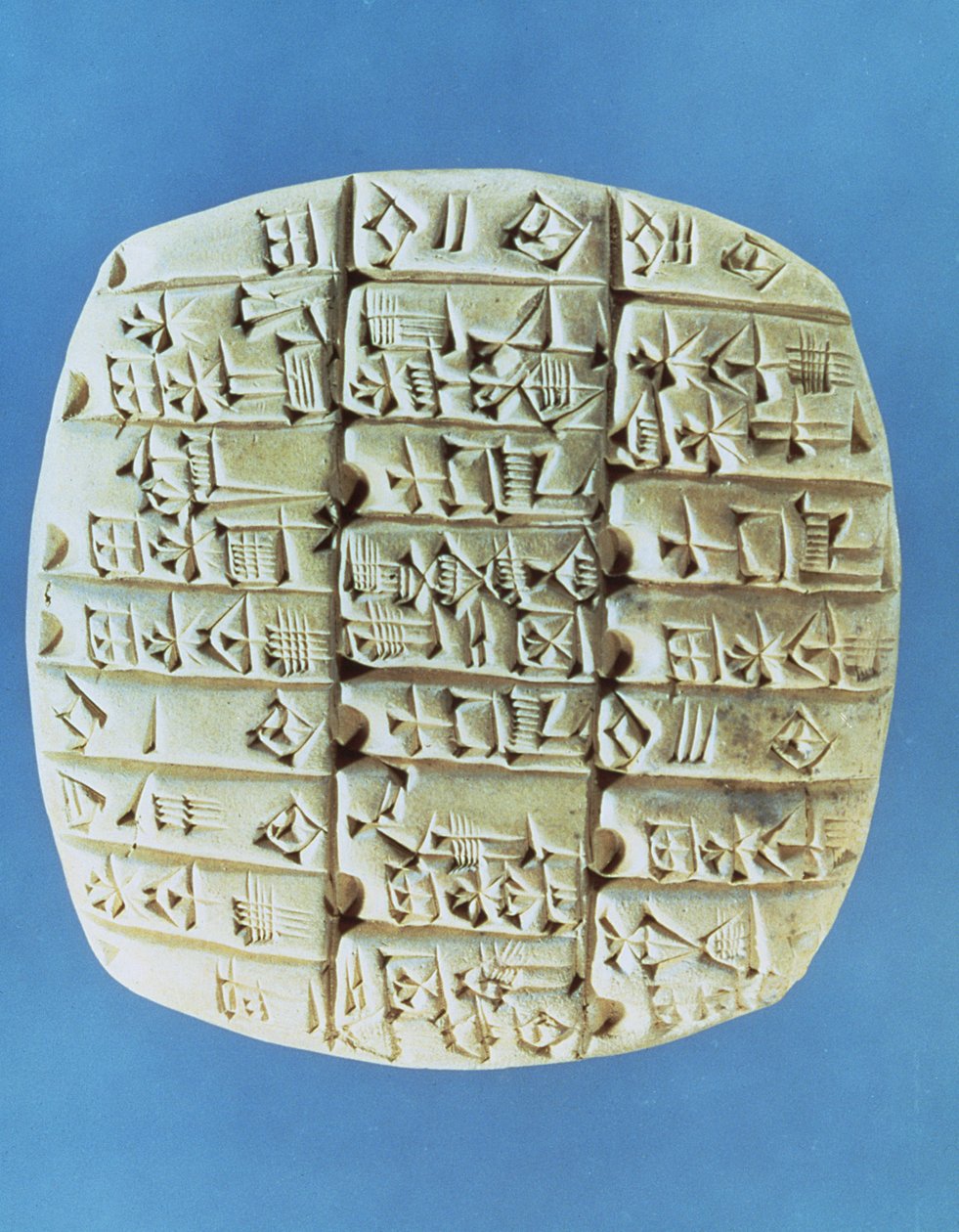 Regnskabstabel med kileskrift, ca. 2400 f.Kr. (terracotta) af Mesopotamian