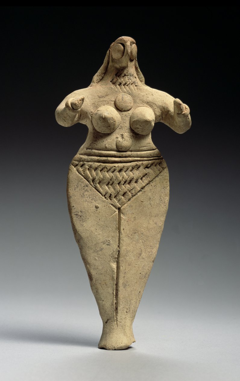 Kvindefigur, akkadisk, 3. dynasti i Ur, ca. 2334-2004 f.Kr. (terracotta) af Mesopotamian