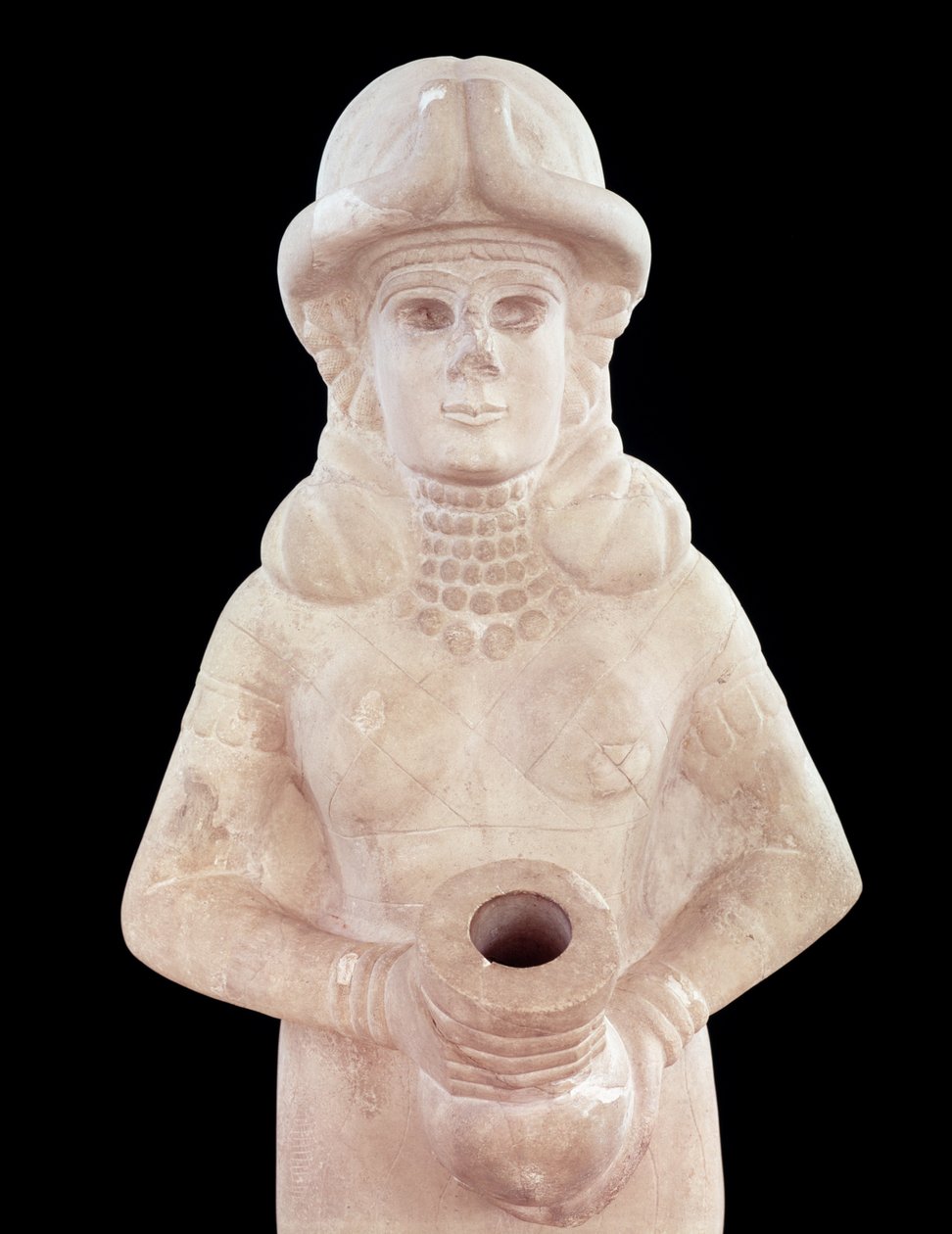 Frugtbarhedsgudinde, fra Mari, Mellem Eufrat (detaljer) af Mesopotamian