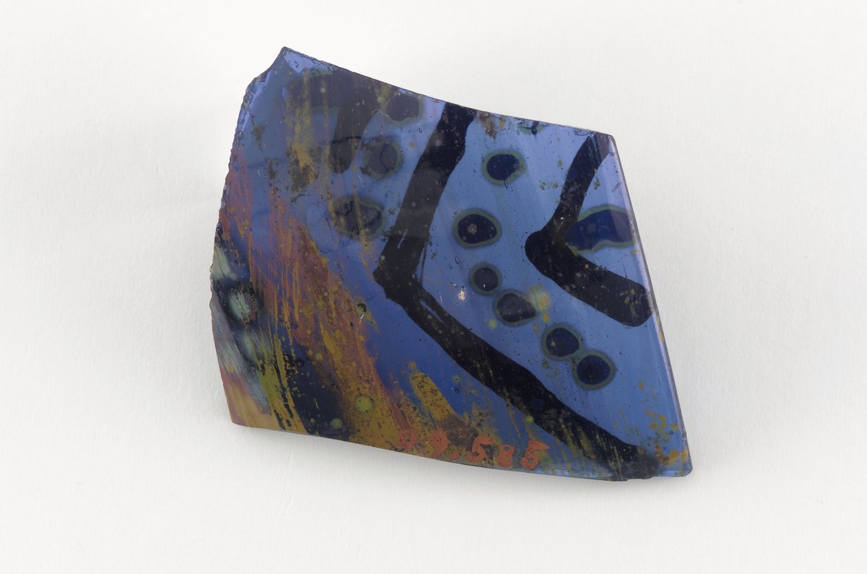 Fragment af et kar, 8.-9. århundrede (glas) af Mesopotamian