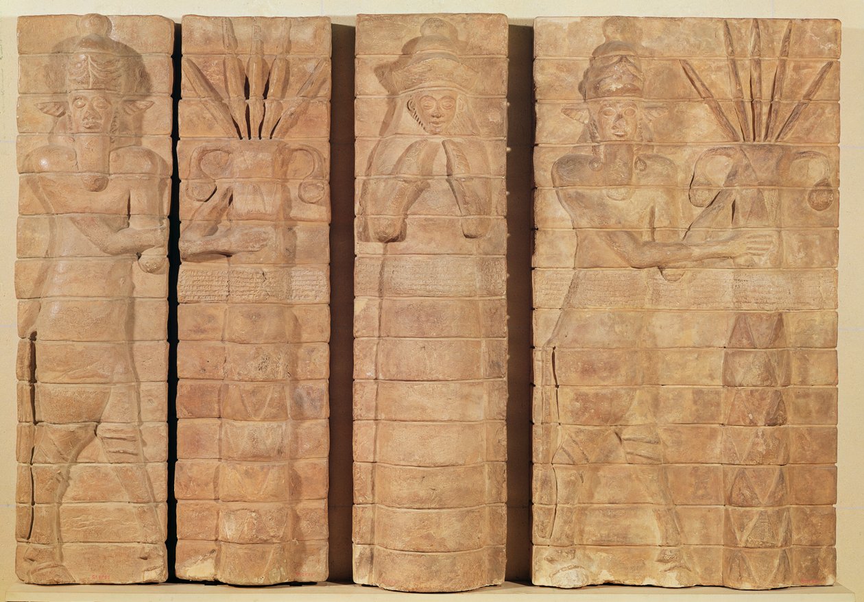 Udsnit af en mur med inskriptioner af Kutir-Nahhunte og Shilak-Inshushinak, fra Susa, ca. 1150 f.Kr. af Mesopotamian