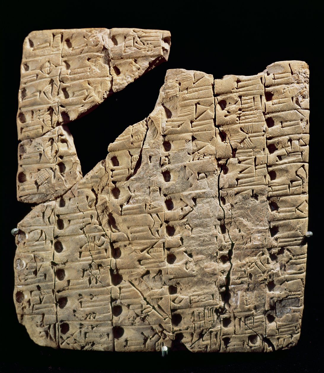 Tavle med kileskrift, fra Uruk, ca. 3200 f.Kr af Mesopotamian