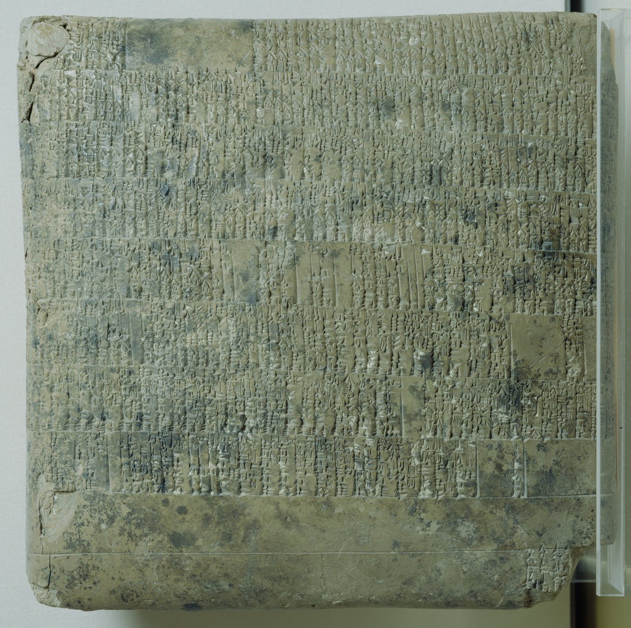 Tablet med kileskrift, der viser landbrugsoptegnelser, ca. 2040 af Mesopotamian