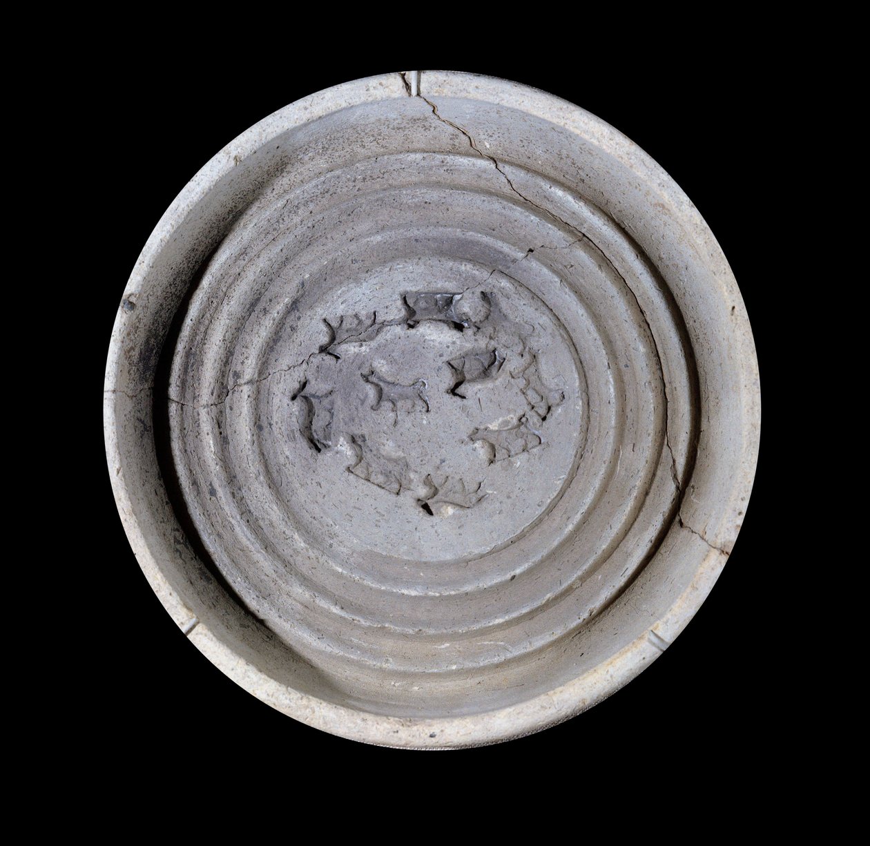 Mesopotamien: terracotta kop med dyr. 1750 f.Kr. Fra kongelige retter i Kong Zimri Lims palads i Mari. Paris, Louvre-museet af Mesopotamian