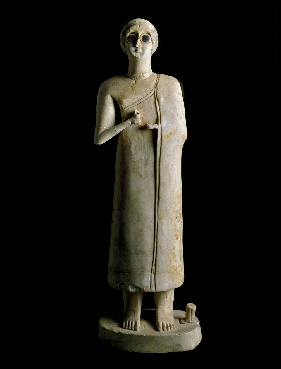 Mesopotamisk kunst: figur af kvinde eller gudinde. Terracotta, 3. årtusinde f.Kr. Fra Tell Asmar (Ehnunna i Mesopotamien) Søn. 59 cm Museum of Bagdad, Irak af Mesopotamian Mesopotamian