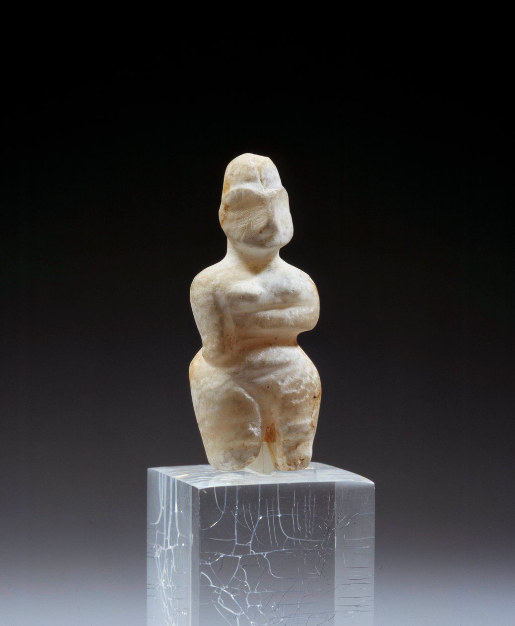 Mesopotamien: feminin albasterstatuette fra nekropolis Tell es Sawwan. 5800-5500 f.Kr. Paris, Louvre-museet af Mesopotamian Mesopotamian