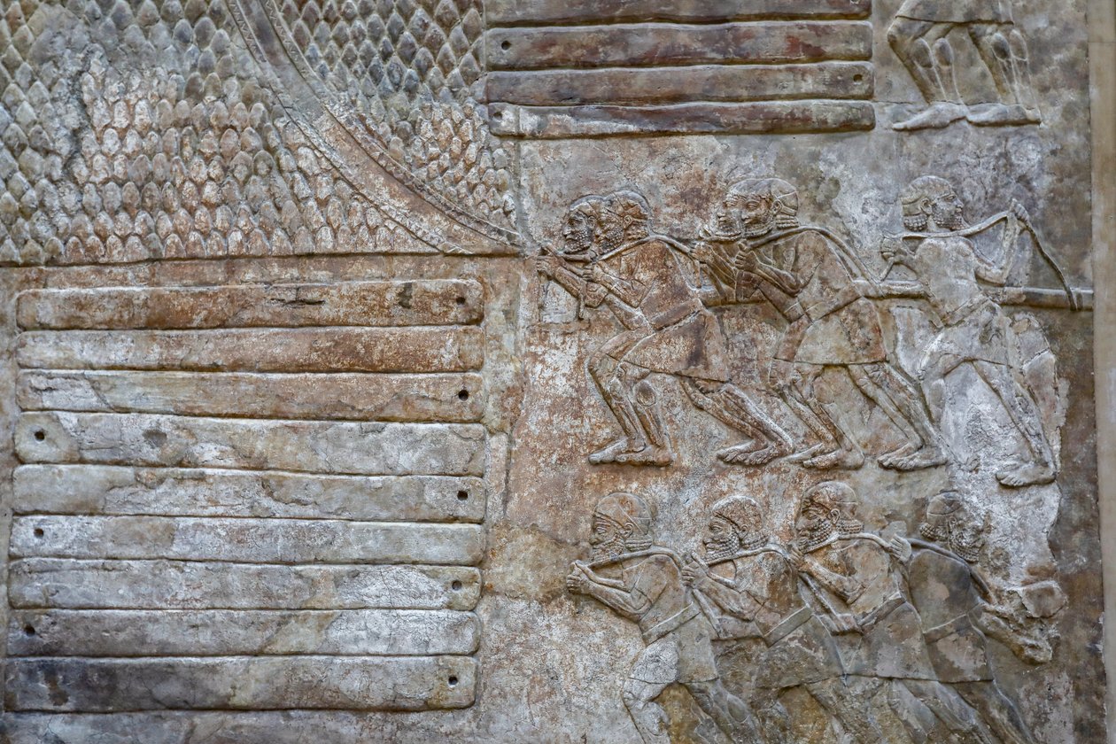 Transport af cedertræ af Libanon træ. (Lav aflastning) af Mesopotamian Mesopotamian