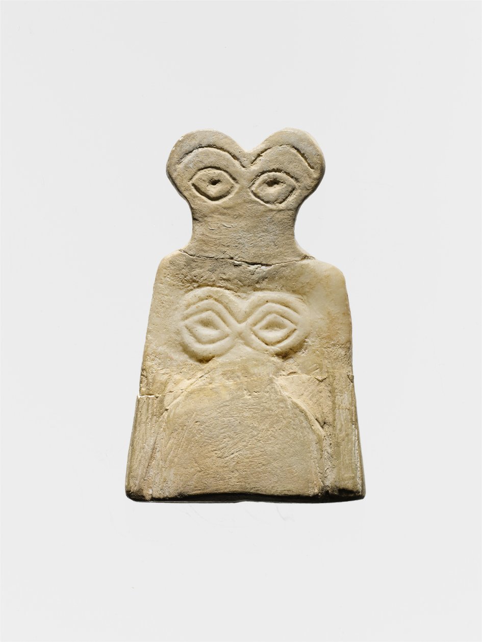 Mellem Uruk øjen idol, ca. 3700-3500 f.Kr. (gipsalabast) af Mesopotamian School
