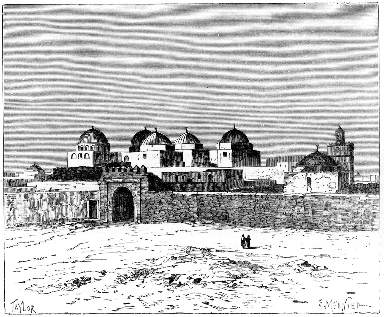Sværdenes moske, Kairwan, c1890 af Meunier