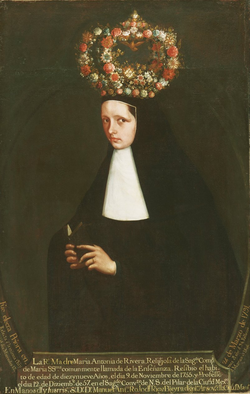 Portræt af pastor Moder María Antonia de Rivera af Mexican