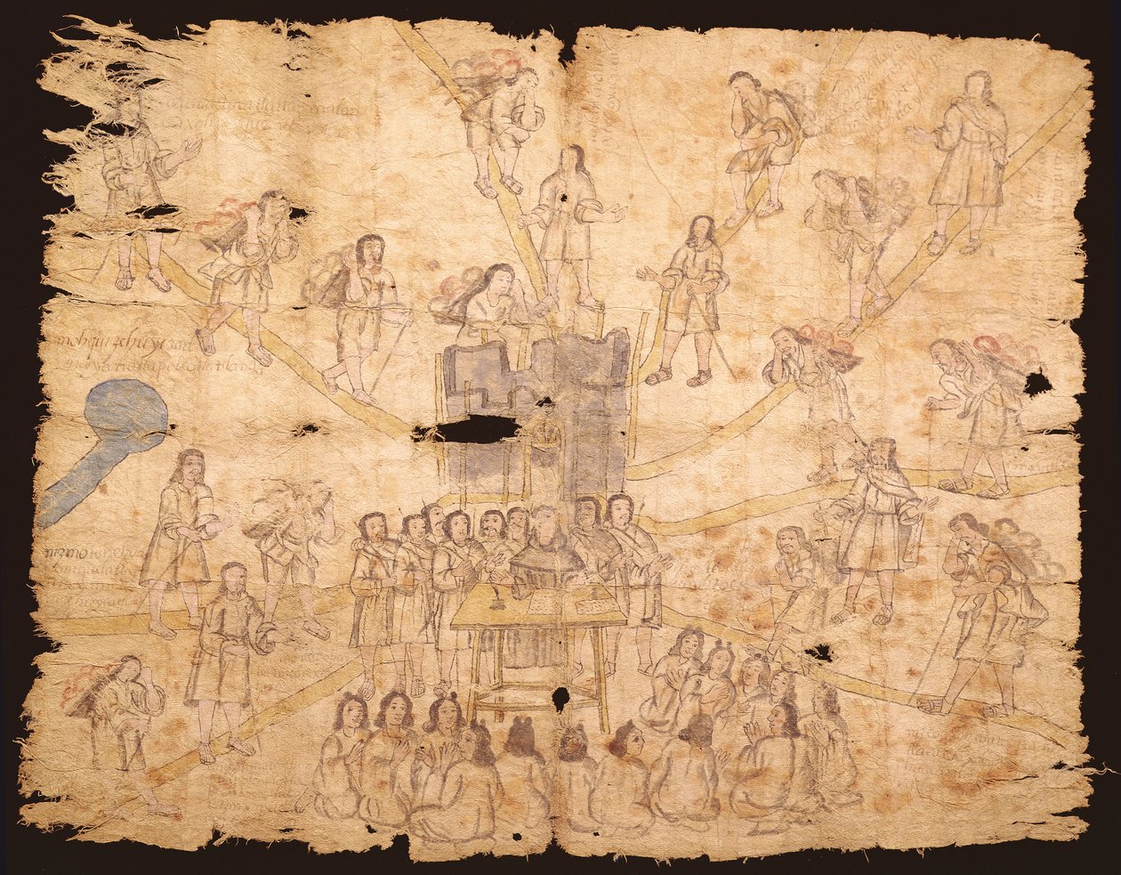 Codex San Pedro Atlapolco (blæk & wc på papir) af Mexican School