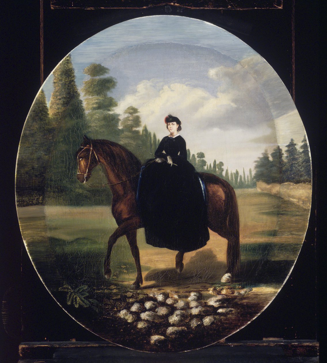 Dona Maria Josefa Romero de Terreros de Parada (olie på lærred monteret på papir) af Mexican School