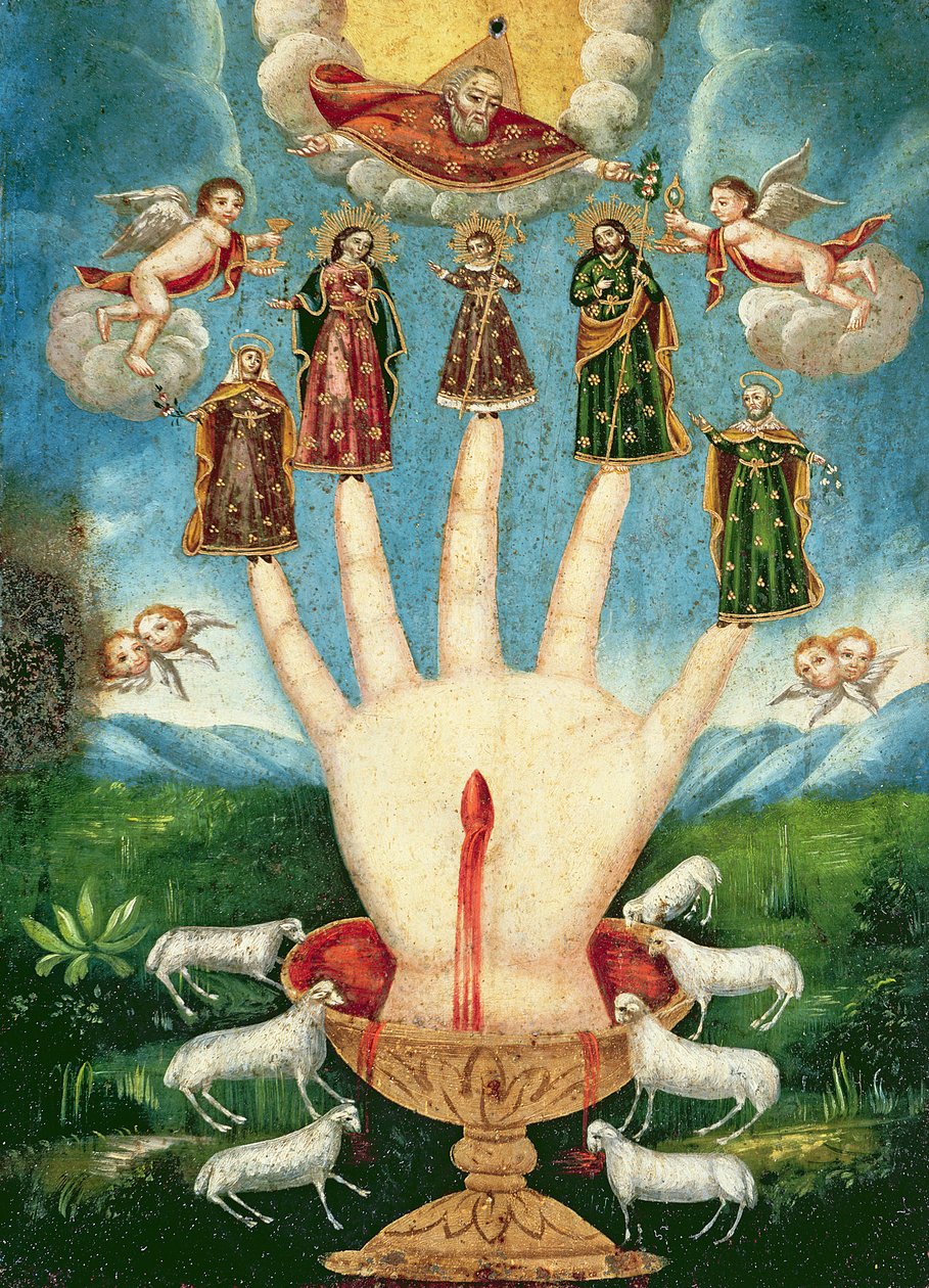 Mano Ponderosa (olie på dåse) af Mexican School