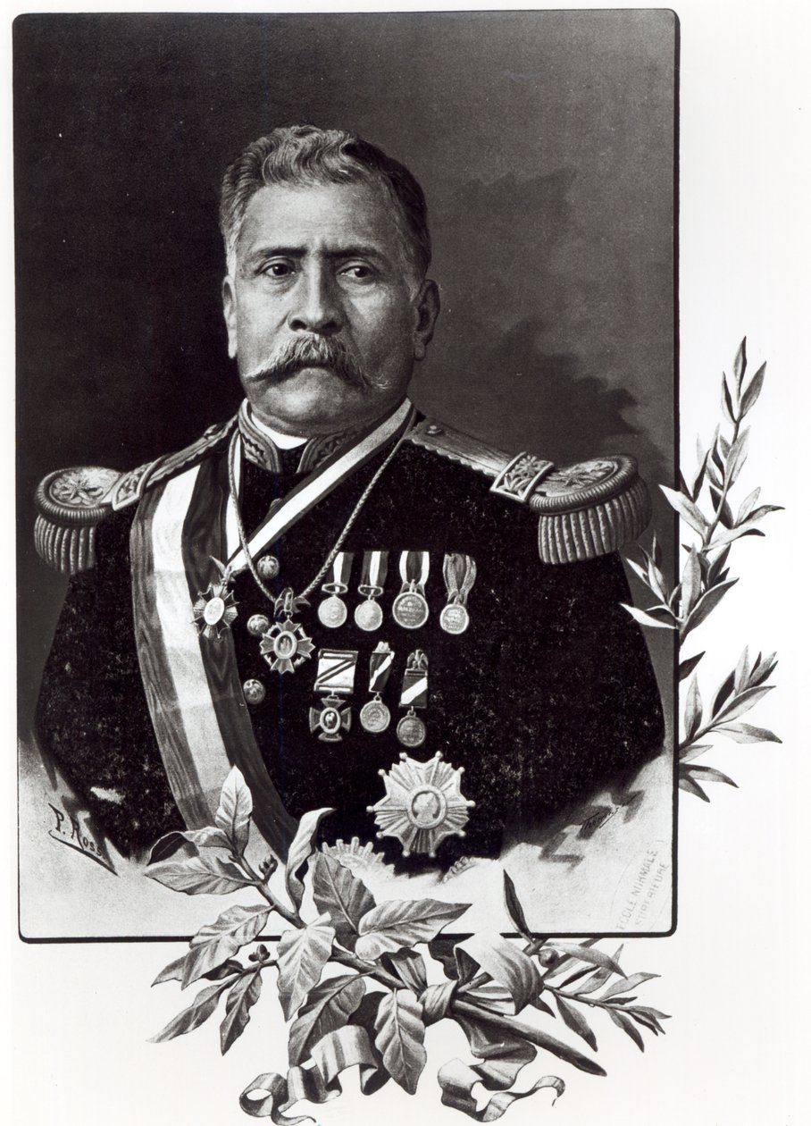 Portræt af Porfirio Diaz (1830-1915) af Mexican School