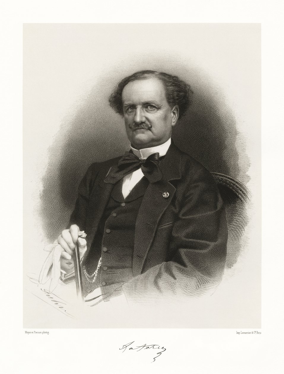 Auguste Luc Nompar Gaumont duc de la Forge, 1865-66 af Meyer and Pierson