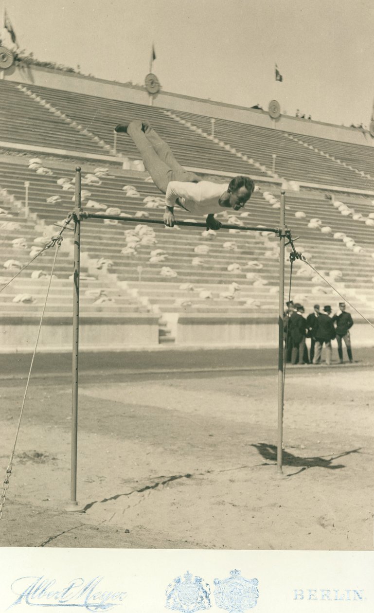 Olympiske Lege, 1896; atleten Herman Weingartner, mester i vandrestang af Meyer Albert