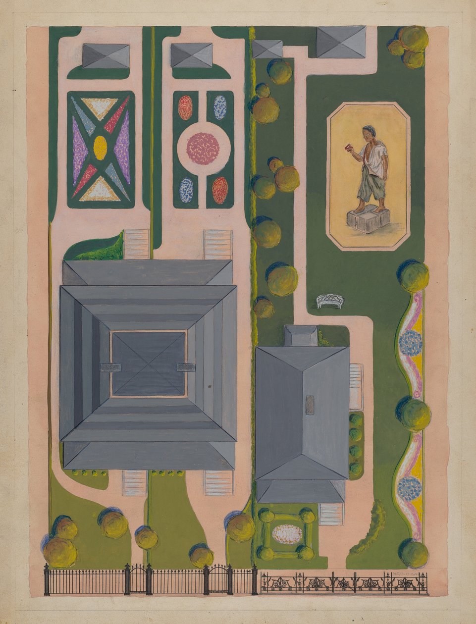 Ward and Green Gardens, ca. 1936. af Meyer Goldbaum