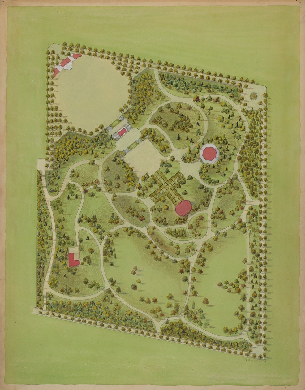 Washington Park, ca. 1936. af Meyer Goldbaum