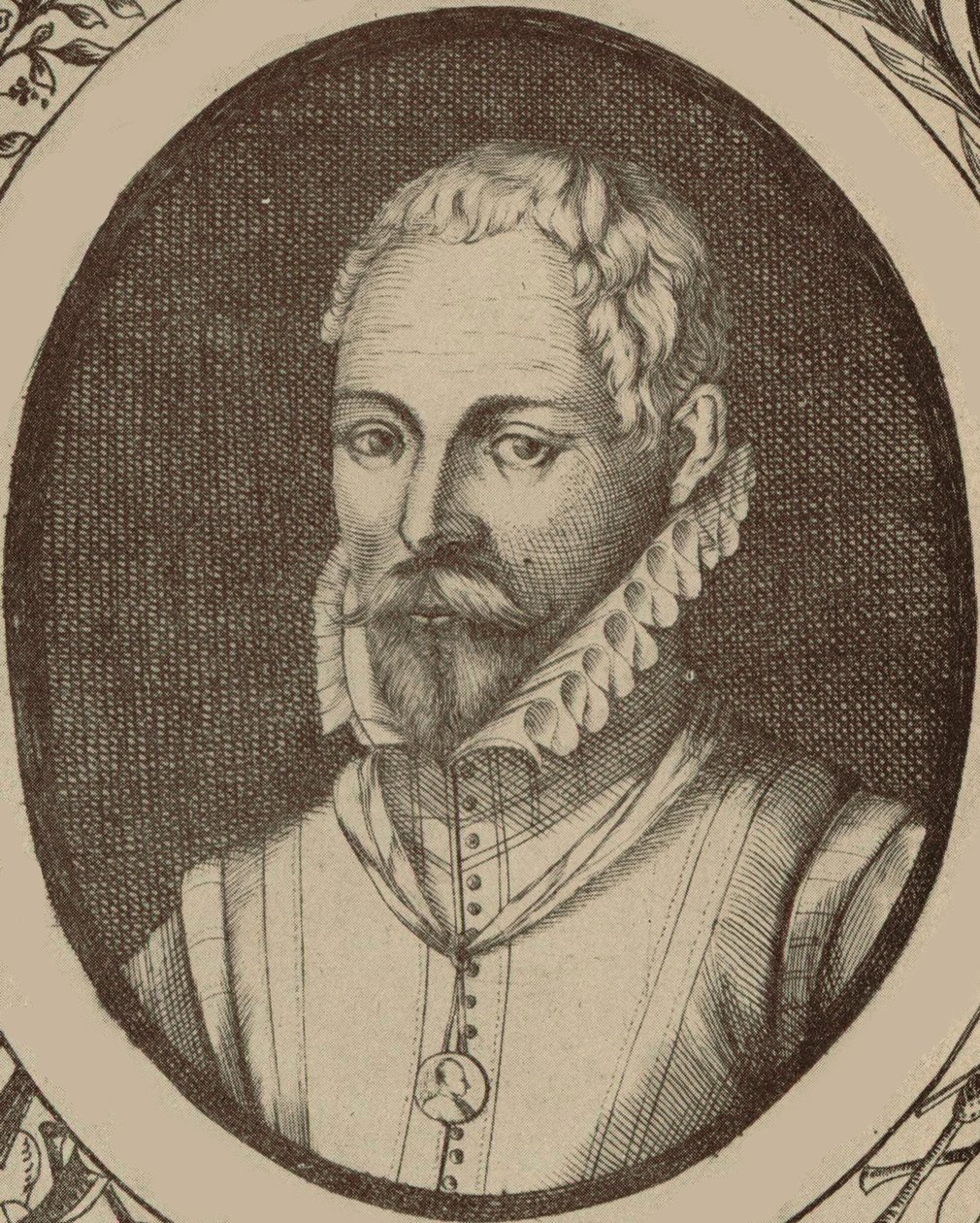 Portræt af komponisten Roland de Lassus 1532-1594. af Meyssens