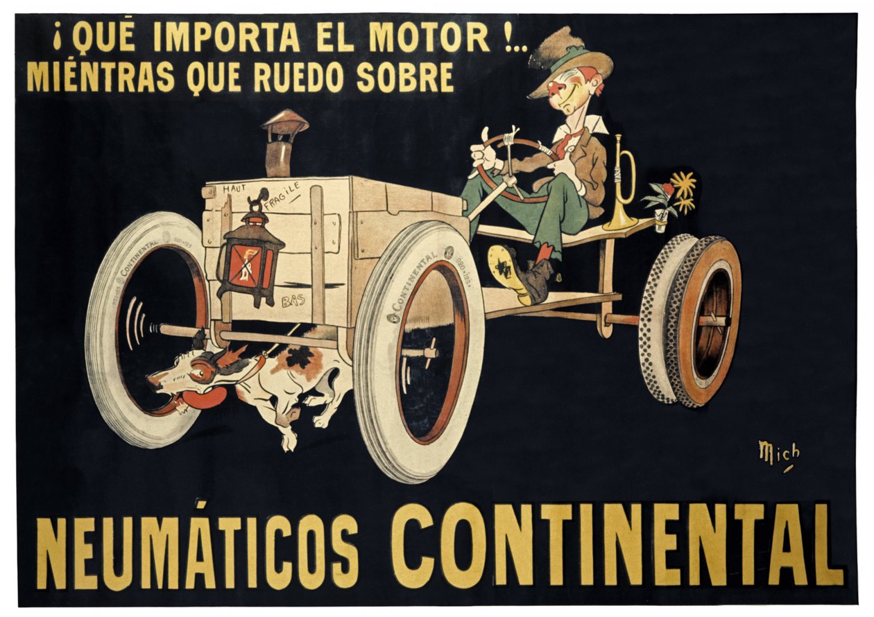 Continental-dæk, ca. 1900 (tryk) af Mich (1881 1923)