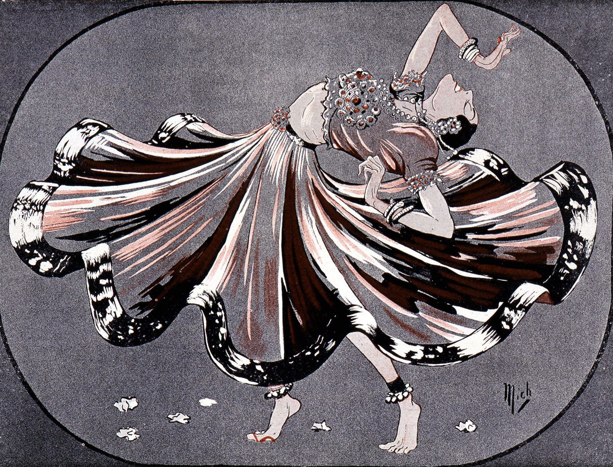 Frøken Ruth i sine hinduistiske danse: Mata Hari på teatret Marigny - af Mich (Michel Liebeaux af Mich