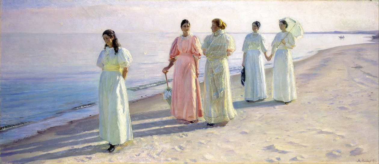 En spadseretur på stranden af Michael Peter Ancher
