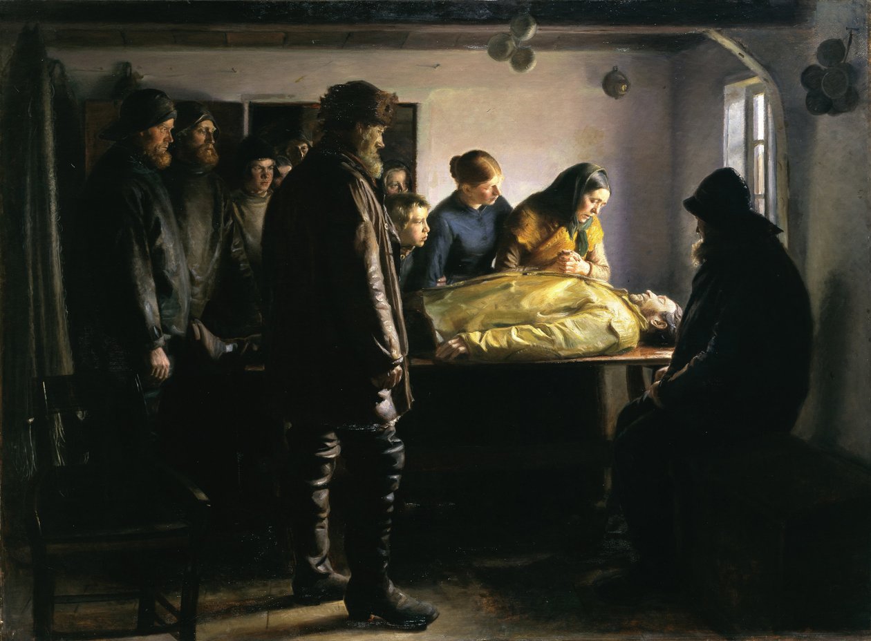 Den druknede fisker af Michael Peter Ancher