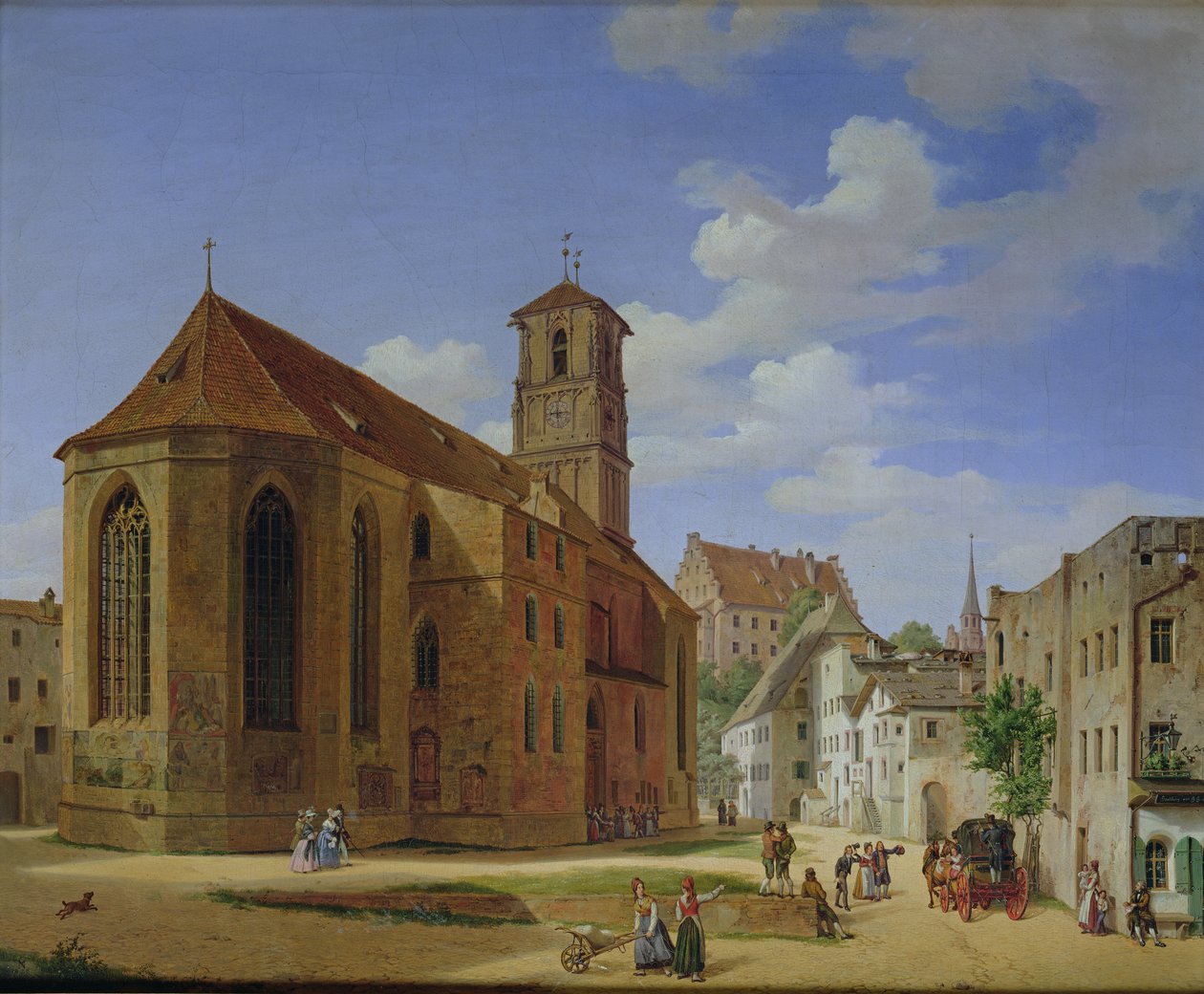 Kirkepladsen i Wasserburg am Inn, 1838 af Michael Neher