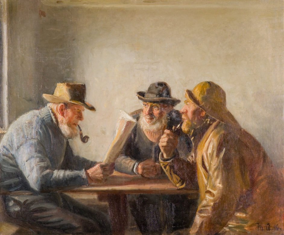 Fiskere i krostuen af Michael Peter Ancher