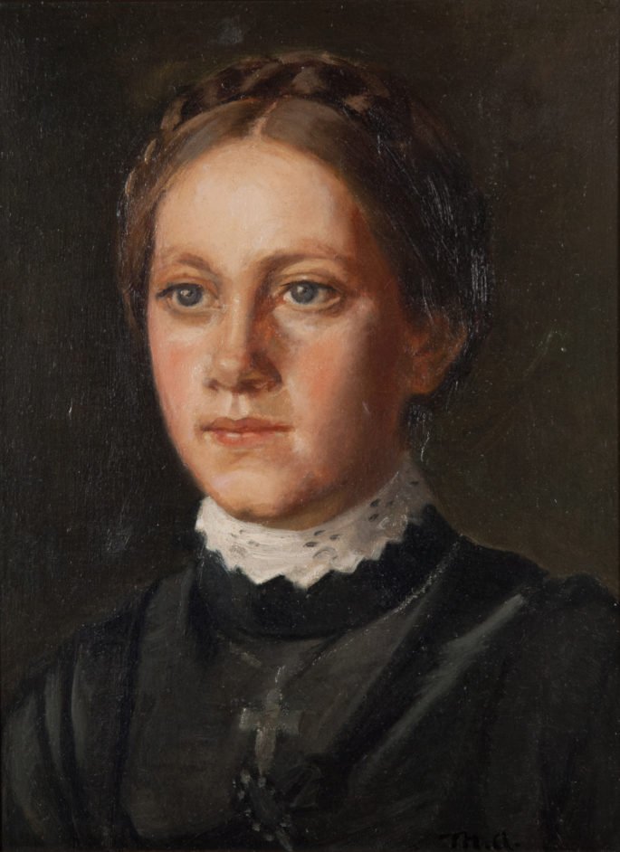 Portræt af Caroline Marie Larsen Løth af Michael Peter Ancher