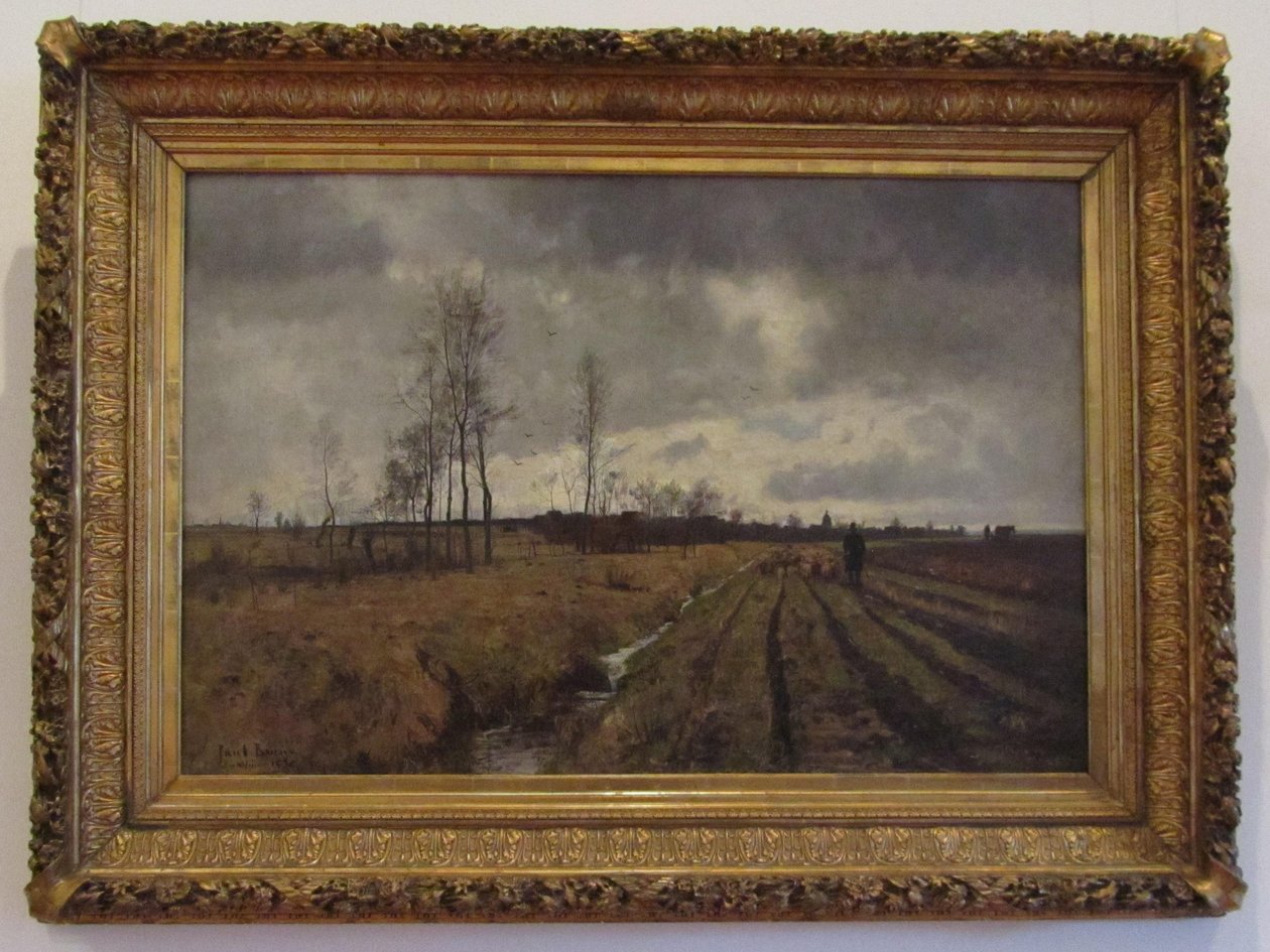 Weg nach Niedergrunstedt, Paul Baum, 1886, udstillet på slotsmuseet i Weimar. af Michael Sander Sander