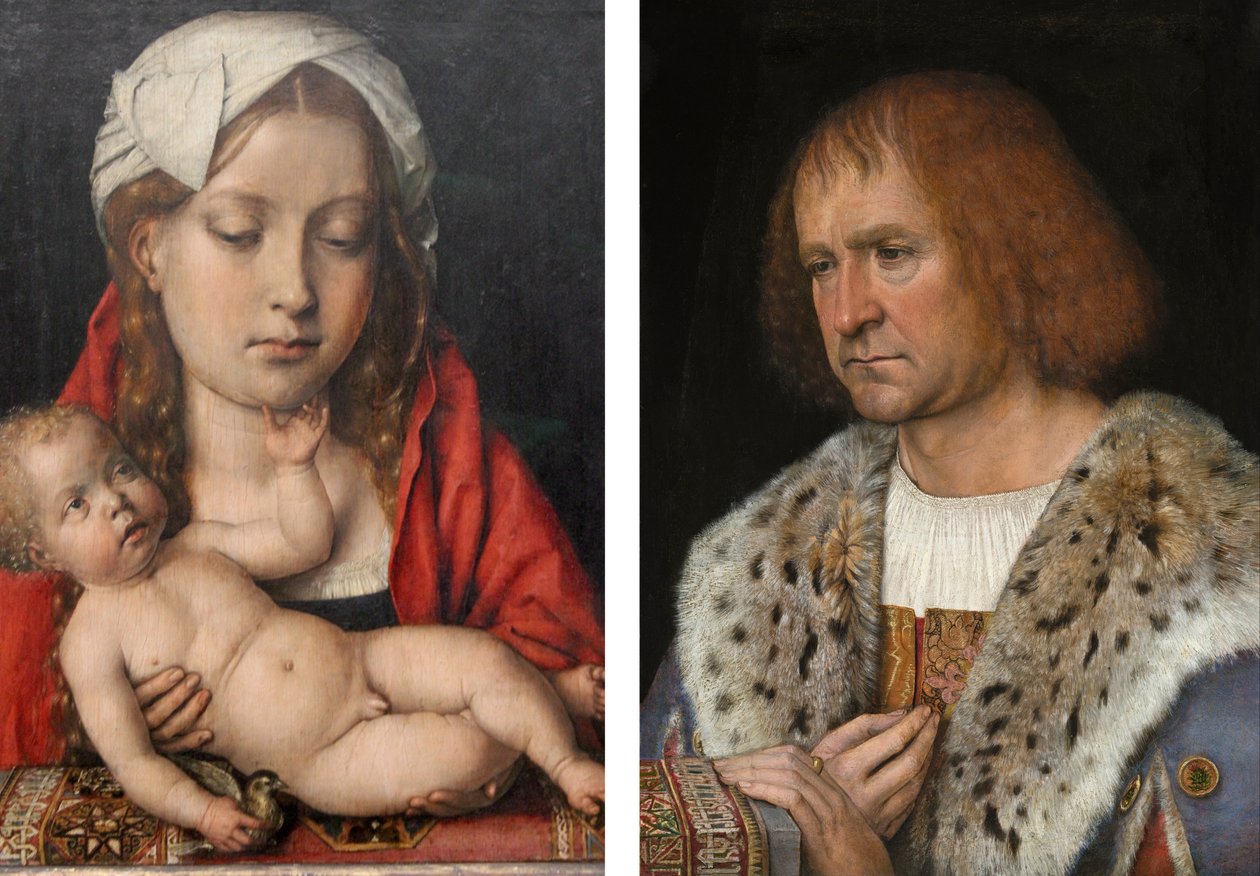 Diptykon Madonna og barn, Diego de Guevara af Michael Sittow