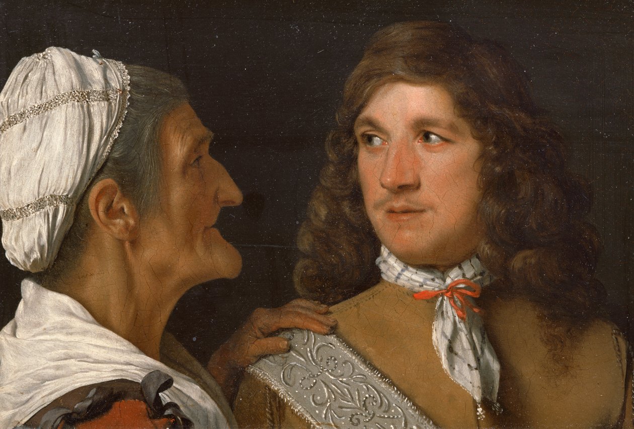 A Young Man and the Procuress (olie på kobber) af Michael Sweerts