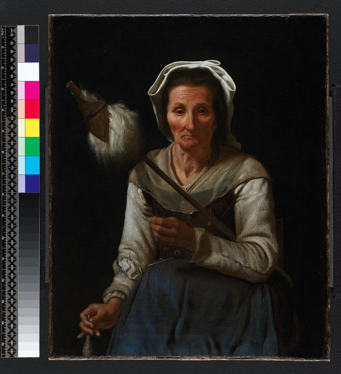 Gammel kone spinder, 1646-48 af Michael Sweerts