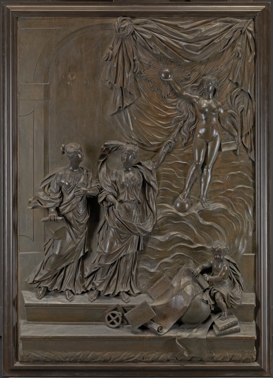 The Stowe Reliefs: muligvis Truth Revealing Herself to the Liberal Arts, ca. 1715 (bronseret limewood) af Michael (attr.to) Chuke