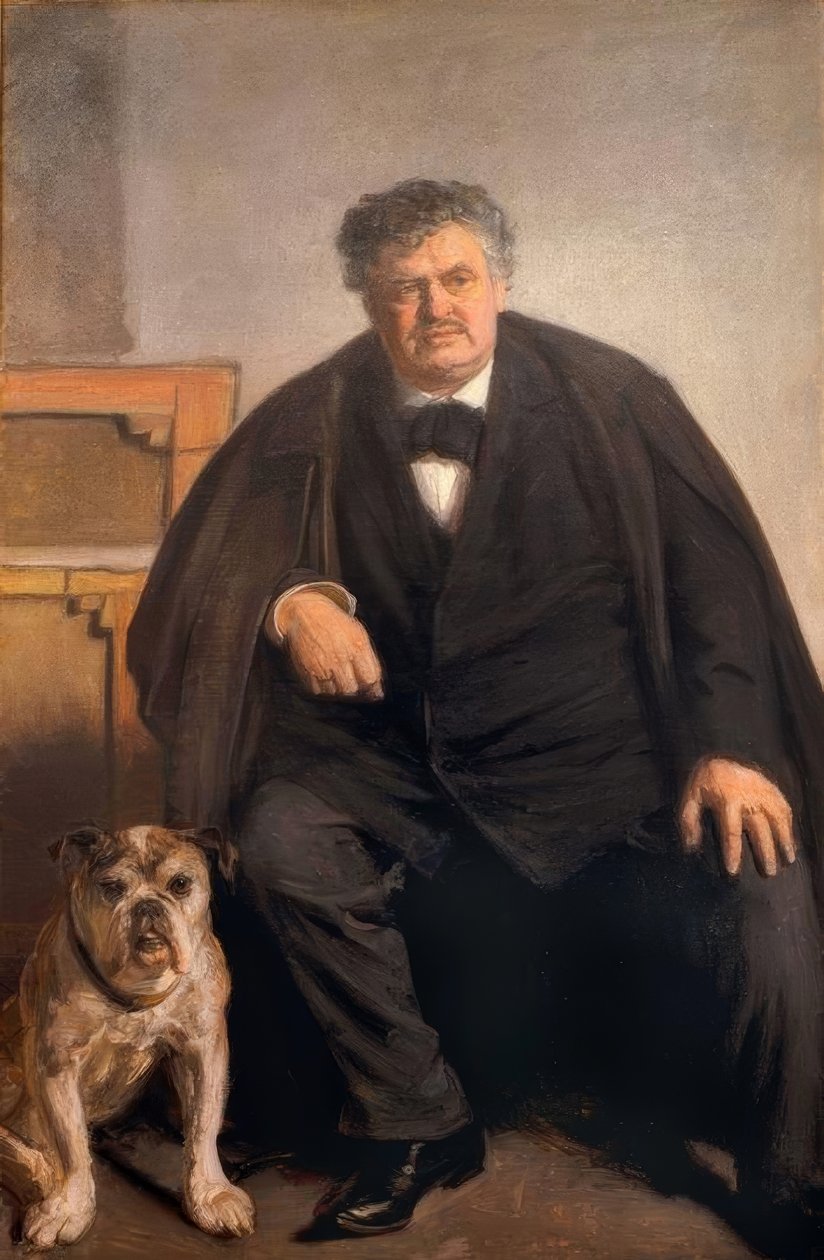 Maleren Carl Locher med tiger af Michael Peter Ancher