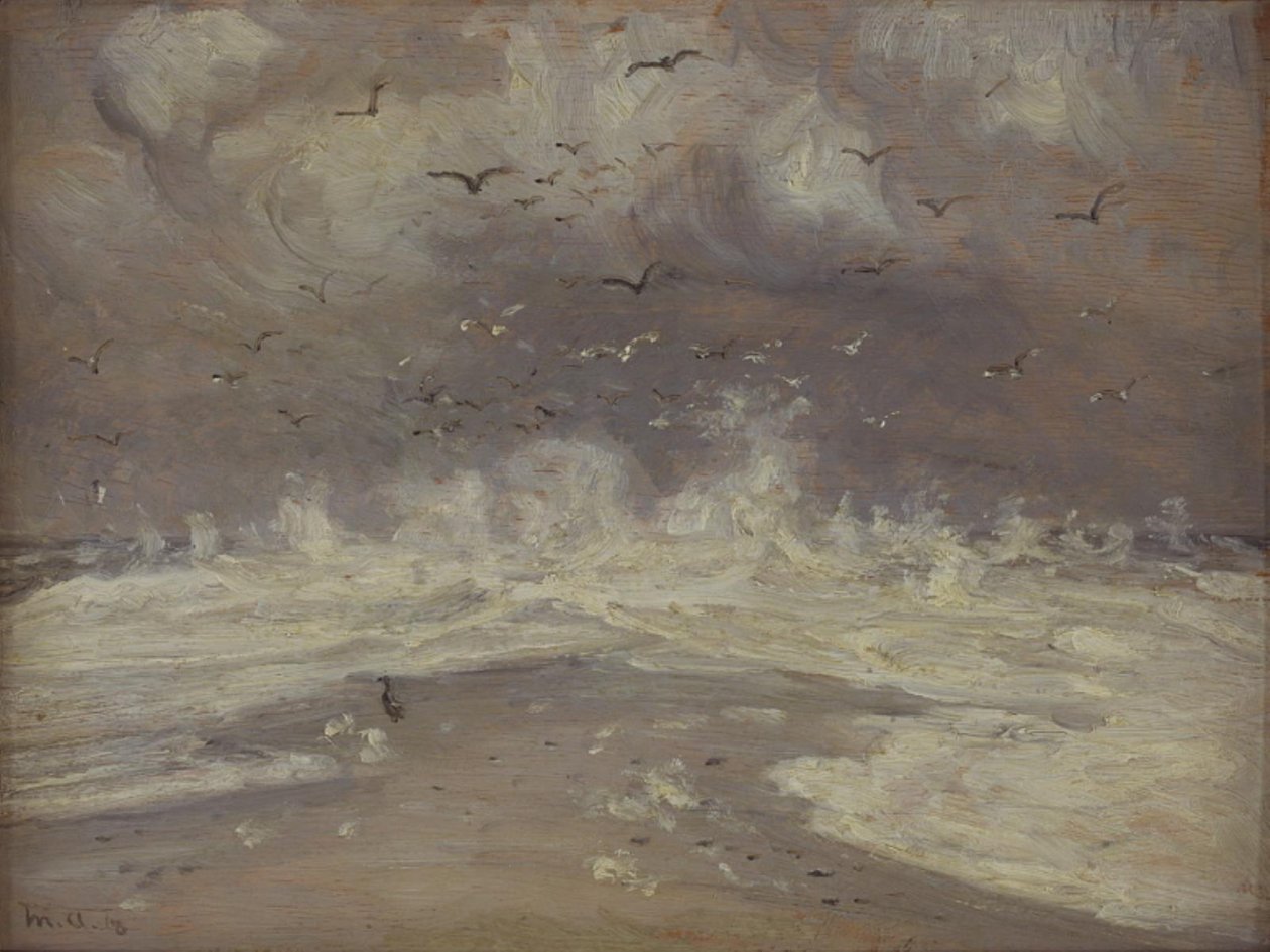Surf ved den jyske nordkyst af Michael Ancher