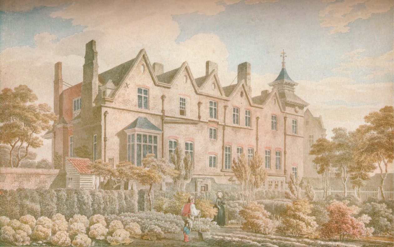 Marylebone Old Manor House: Garden Front, 1791, 1923 af Michael Angelo Rooker