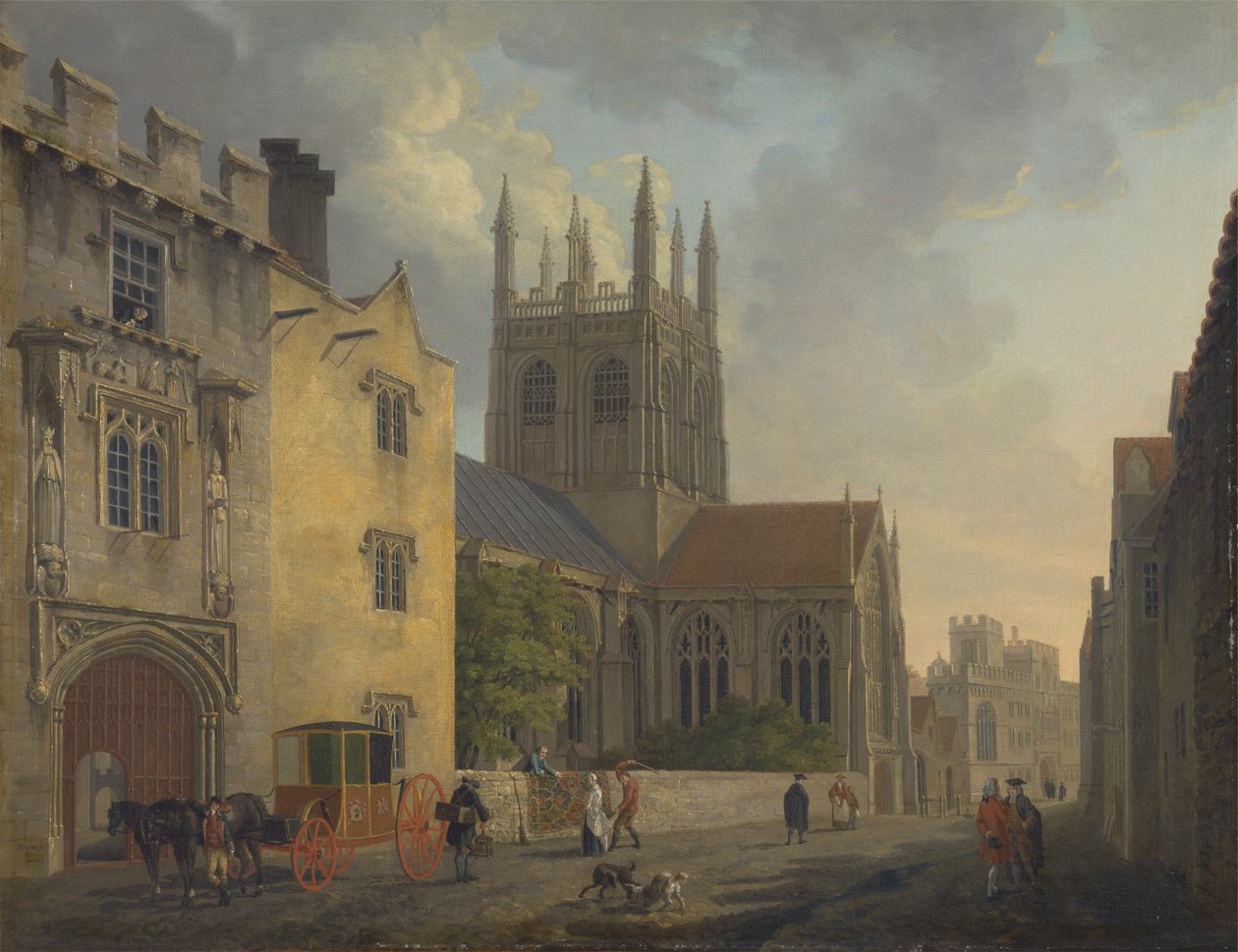 Merton College, Oxford af Michael Angelo Rooker