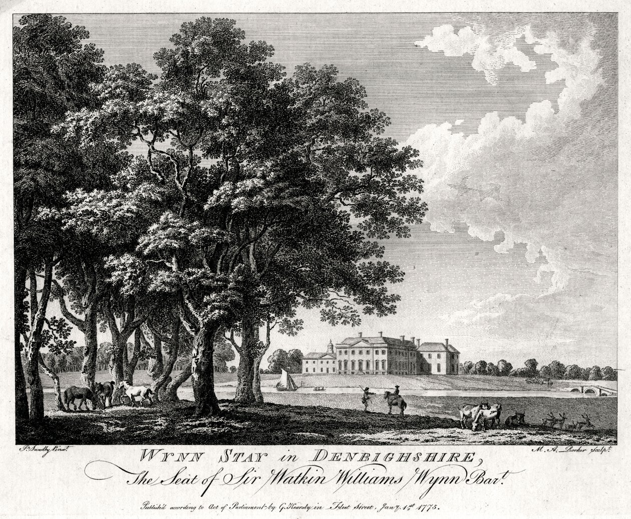 Wynn ophold i Denbighshire, Wales, 1775 af Michael Angelo Rooker