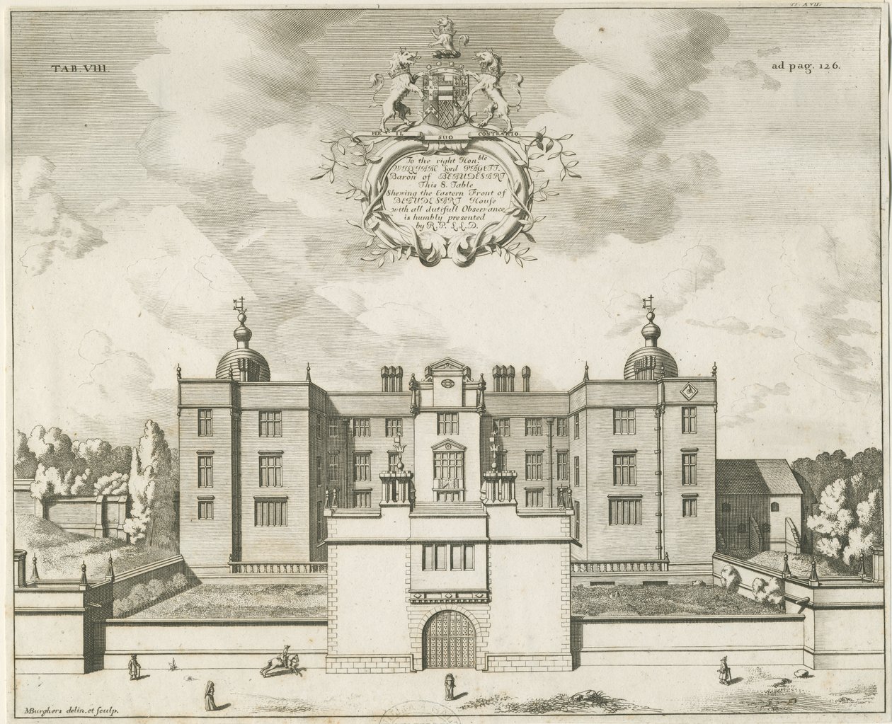 Beaudesert Hall and Park: copper plate engraving, nd [1653-1686] dani af Michael Burghers