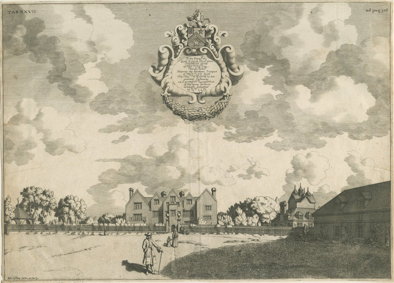 Bentley Hall: copper-plate engraving, nd [1653 - 1686] dani af Michael Burghers