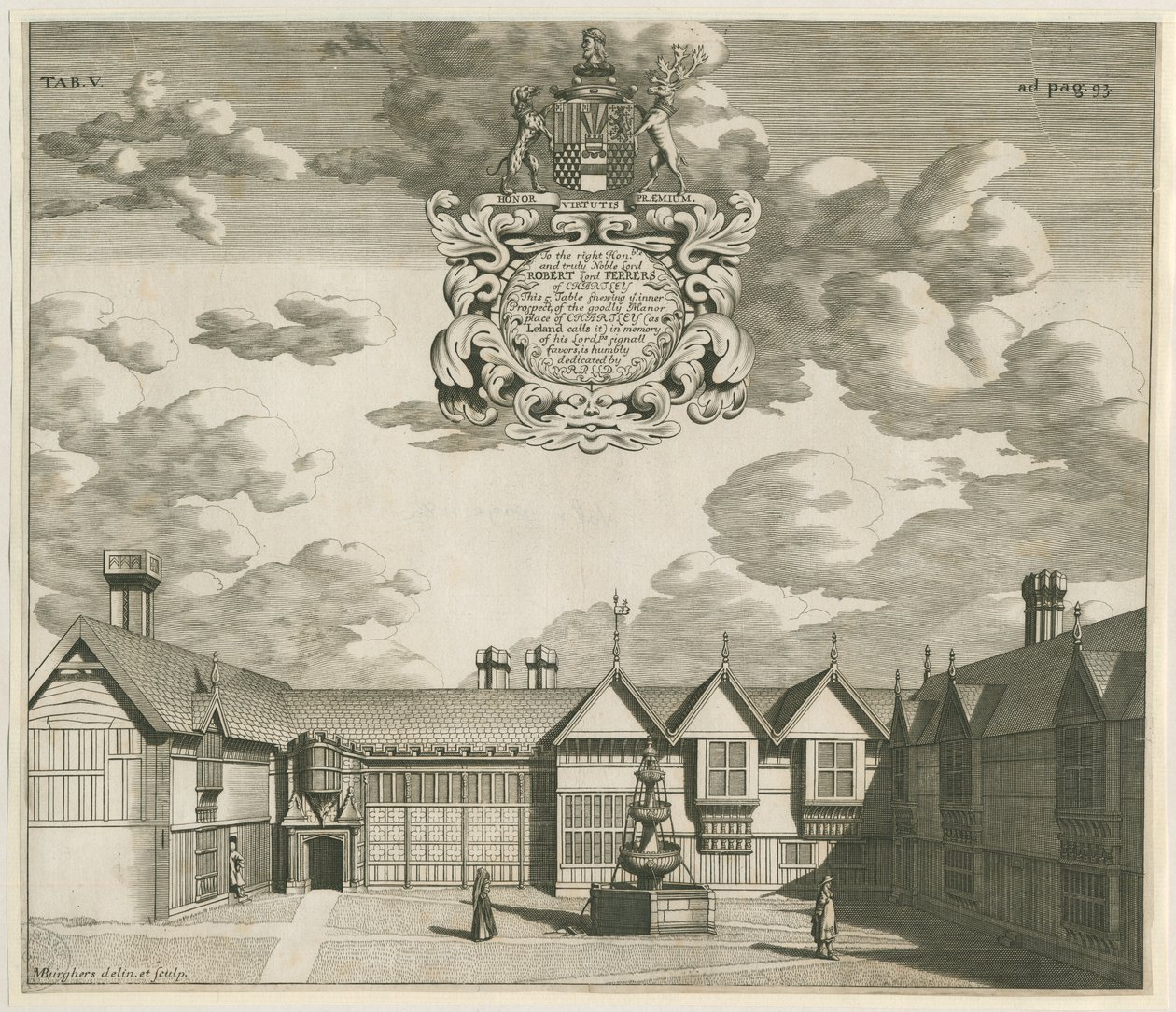 Chartley Manor House: gravering, nd [1653-1686] (tryk) af Michael Burghers