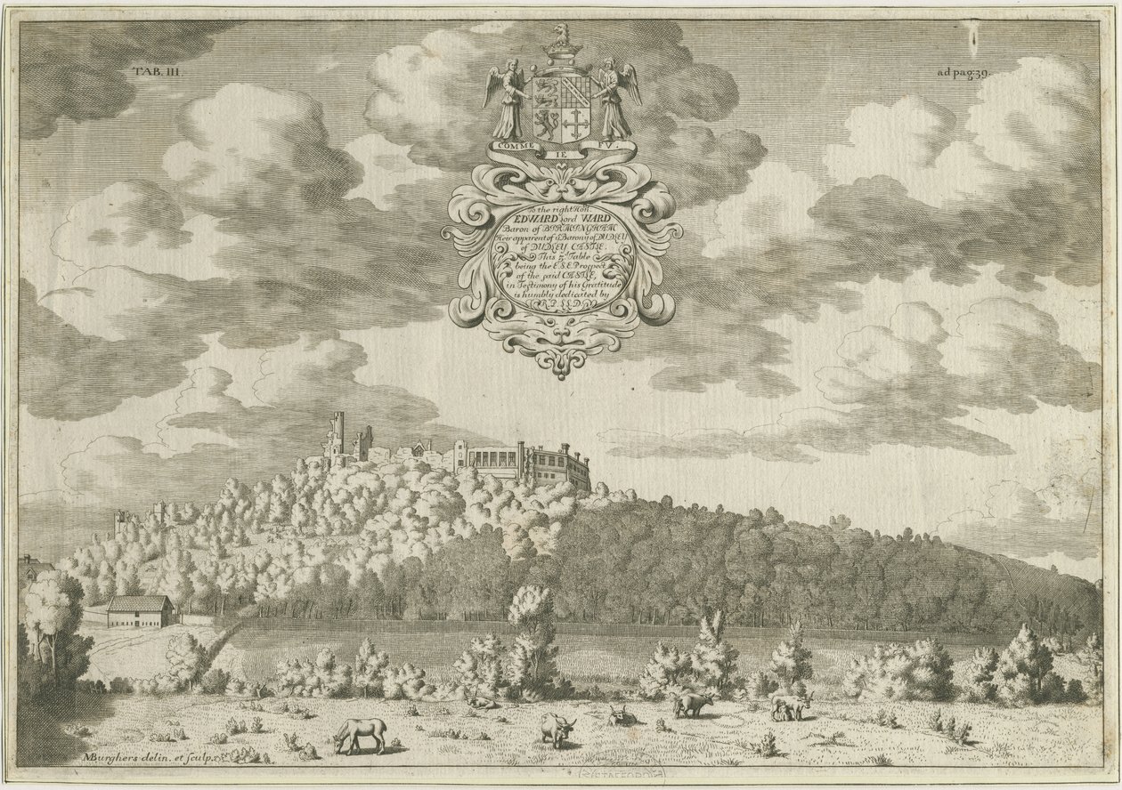 Dudley Castle: kobberpladegravering, nd [1653-1686] (tryk) af Michael Burghers