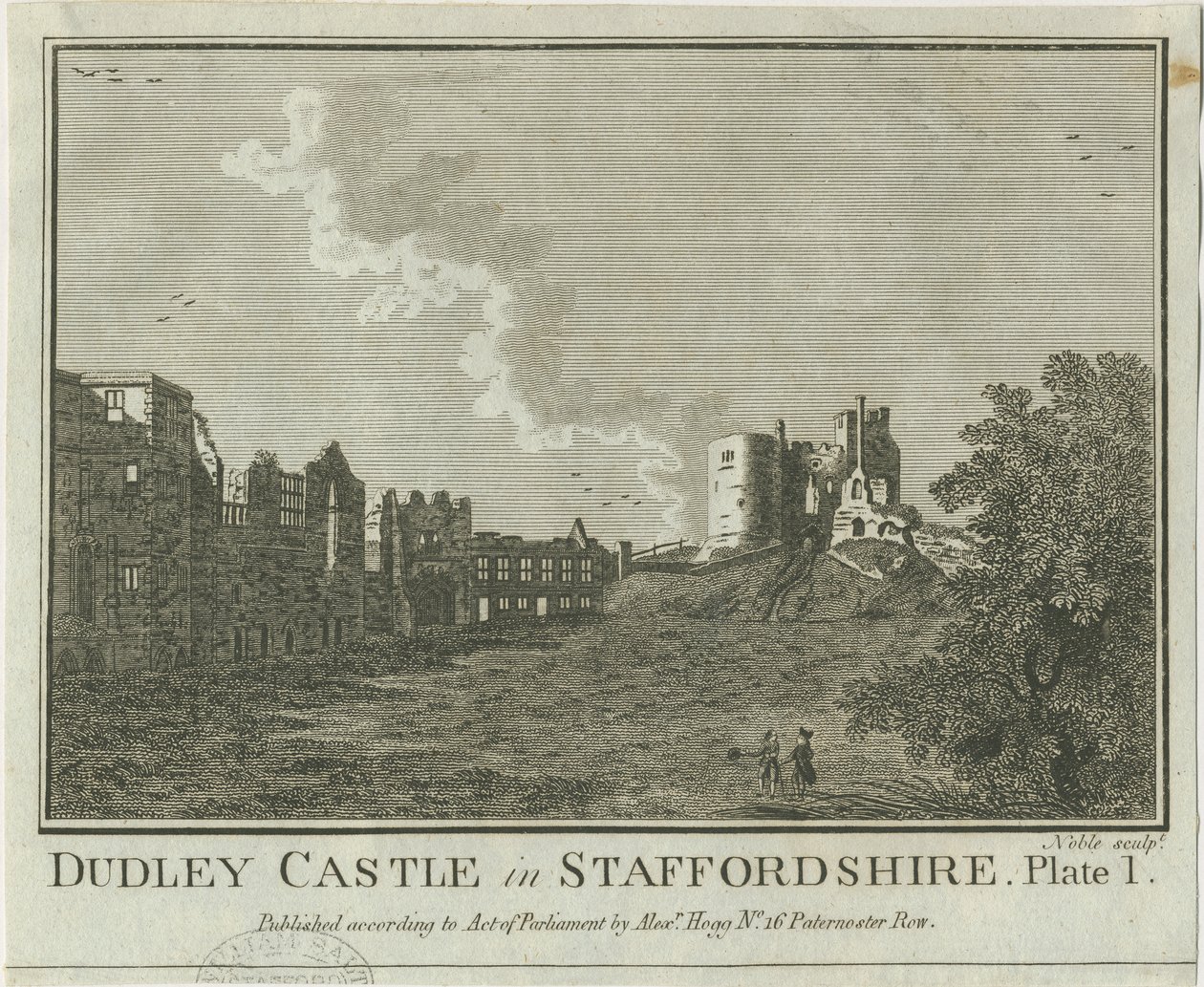 Dudley Castle: kobberpladegravering, nd [1653-1686] af Michael Burghers