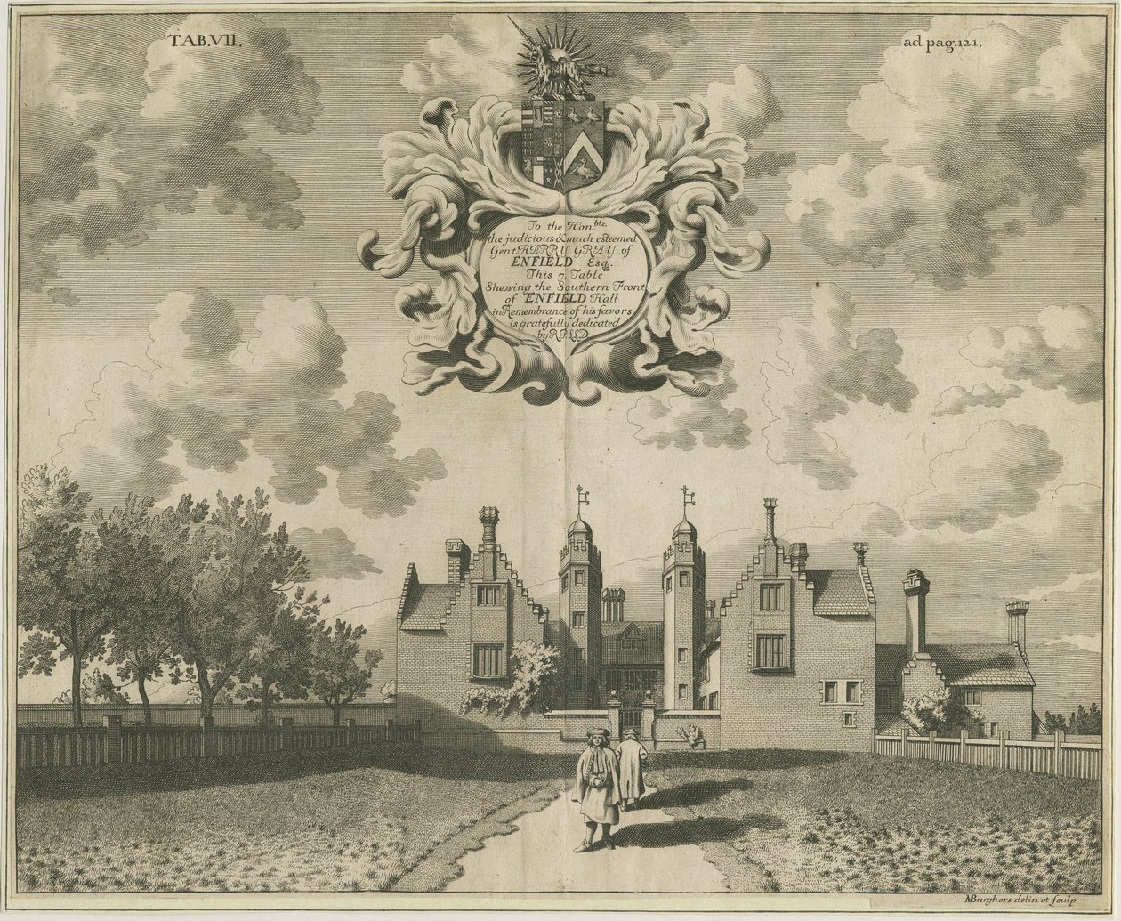 Enville Hall: kobberpladegravering, nd [1653-1686] af Michael Burghers