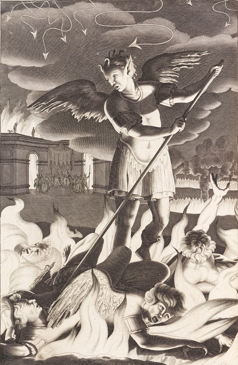 Illustration til John Miltons Paradise Lost, 1688. af Michael Burghers