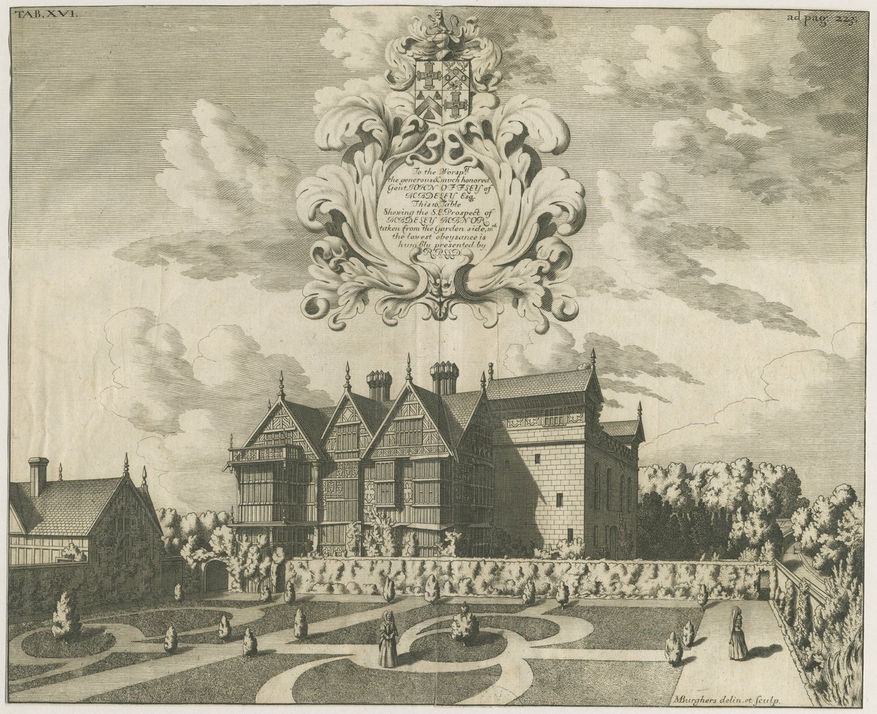 Madeley Manor House: gravering, nd [c 1686] (tryk) af Michael Burghers