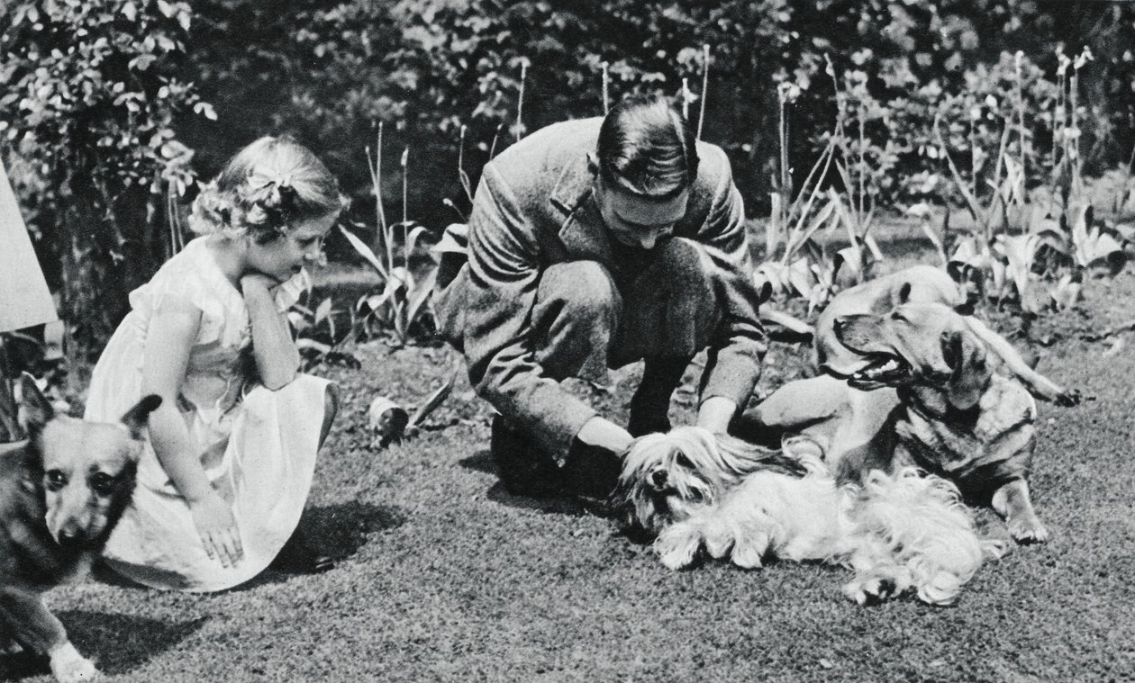 Kong George VI og prinsesse Margaret Rose, 1937. af Michael Chance