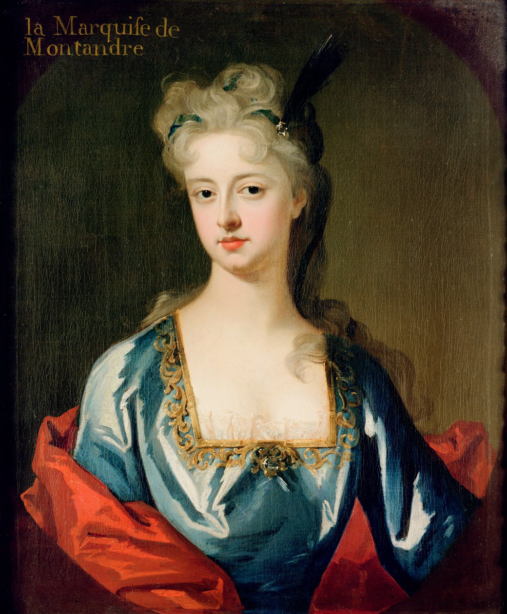 Portræt af Mary Anne Spanheim (1682-1772), hustru til Francois de la Rochefoucauld, Marquis de Montandre af Michael Dahl